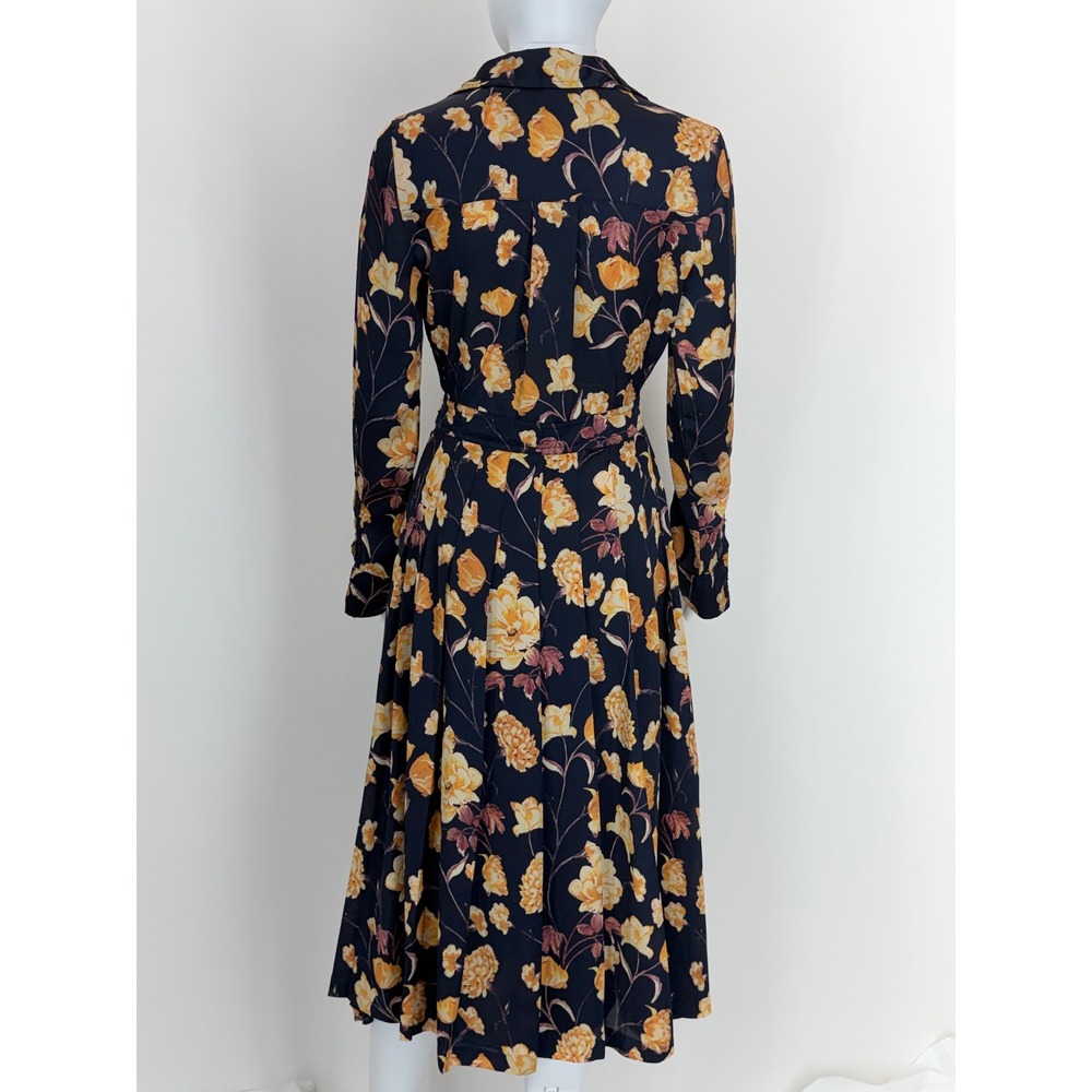 Ted Baker London Women's Floral Print Long Sleeve Midi Shirtdress Size 0 - Picture 4 of 11